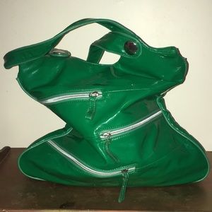 Green Patent Leather shoulder purse